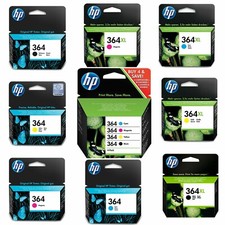 Genuine Orginal HP 364 / 364XL Black and Colour Printer Ink Cartridges - No Box