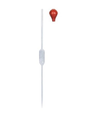 ABGIL BOROSILICATE GLASS VOLUMETRIC PIPETTE ONE MARK ACCURACY WITH SILICONE BULB