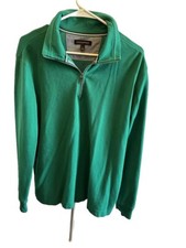 Banana Republic Men  s Quarter Zip Sweater Vibrant Green Sz Large