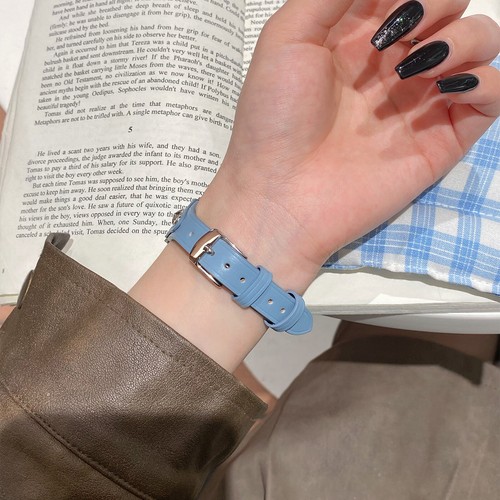 Fashion Slim Leather Wristband For iWatch Series 10 9 8 Ultra SE 7 6 5 4 3 2 1 - Picture 20 of 31