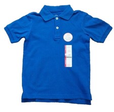 Wonder Nation Boys Short Sleeve Polo Shirt XS 4-5 Blue School Approved  3K67
