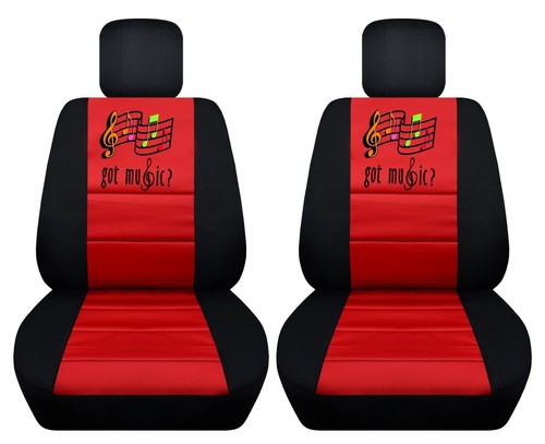 Fits Nissan Altima 2007 to 2021 Front set car seat covers music notes design - Picture 14 of 17