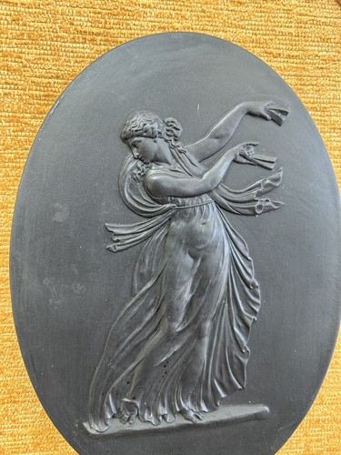 Wedgwood Black Basalt Dancing Hours Plaque - Picture 2 of 5