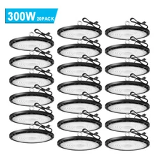 20Pcs 300W UFO LED High Bay Light Industrial Commercial Factory Gym Shop Light