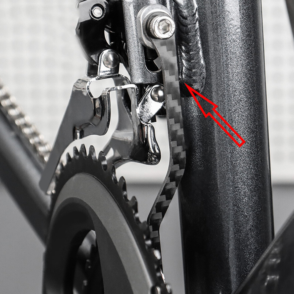 Bicycle Front Derailleur As Chain Guide Bike Carbon Fiber Chain Guide  Stabilizer Chain Catcher Front Derailleur