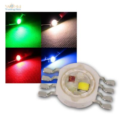 Highpower LED 1 Watt, versch. Farben, Power Emitter Chip, 1W Hochleistungs LEDs