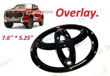 Overlay Gloss Blackout Overlay Front Grille Emblem Badge 2022+ Tundra Sequoia