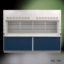 10' x 48" Laboratory Fume Hood Exhaust w/ Storage / Service Valves / E2-792