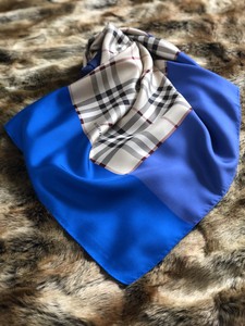 burberry silk scarf blue