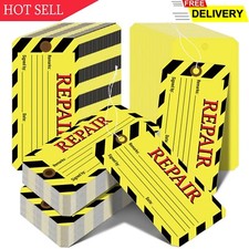 Amyhill 120 Pack Repair Tags Yellow Maintenance Required Tags with Wire Produc..