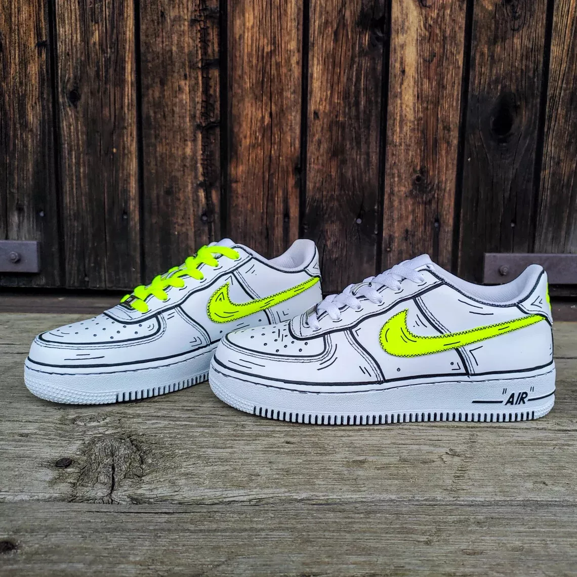 CUSTOM AF1 OFF-WHITE CARTOON.