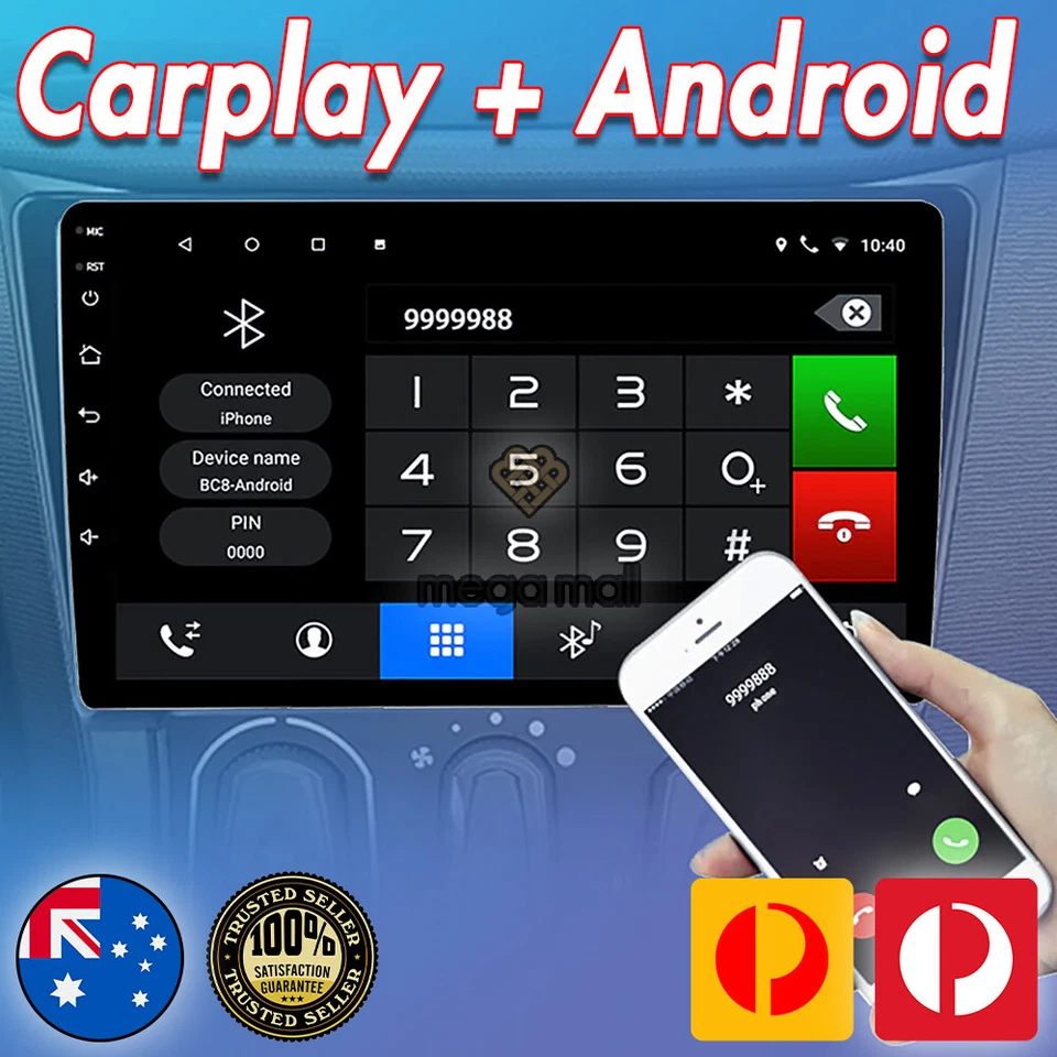 10" Car Play Car Stereo Radio Android Auto GPS Head Unit FM AM TouTube Handsfree - Image 4 of 4