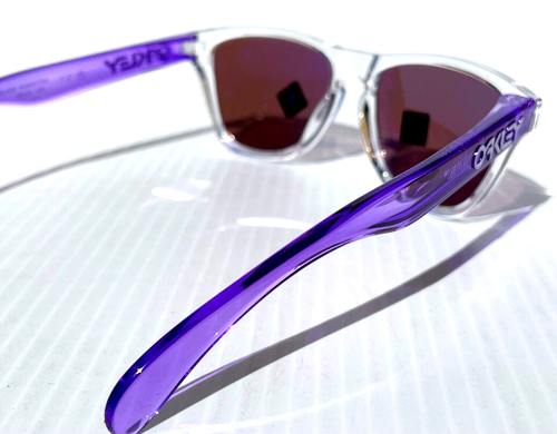 NEW Oakley FROGSKINS XXS Polished Clear PRIZM Violet YOUTH Sunglass J9009-03 - Picture 5 of 12