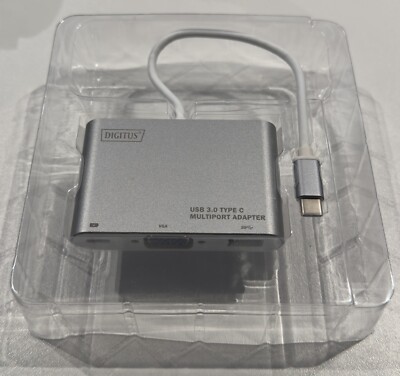Digitus DA-70839 USB 3.0 Type C Multiport Adapter  Splitter 3 Port VGA