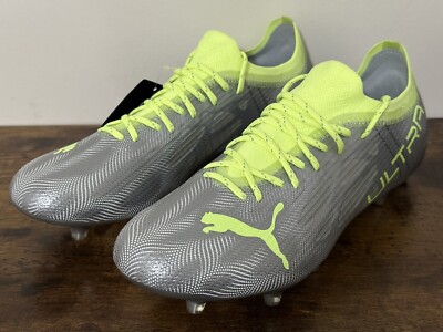 PUMA WMNS ULTRA 1.4 FG AG DIAMOND SILVER NEON GREEN 106723-01 SIZE