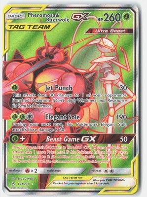 Pheromosa & Buzzwole GX Ultra Rare UNB 191/214 NM