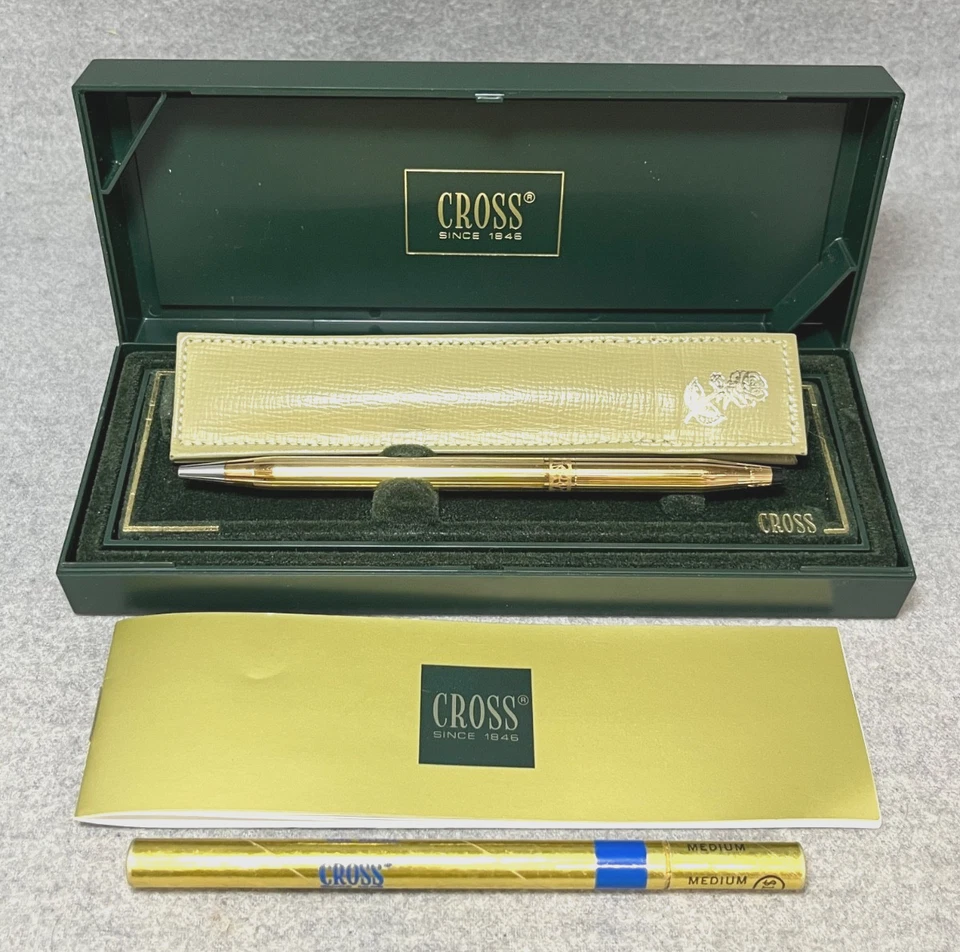Bolígrafo Cross Damas Oro 14K “Rosas” #1542 + Soporte, Caja, Recarga 🇺🇸 SIN GRABADO Foto 2 de 4