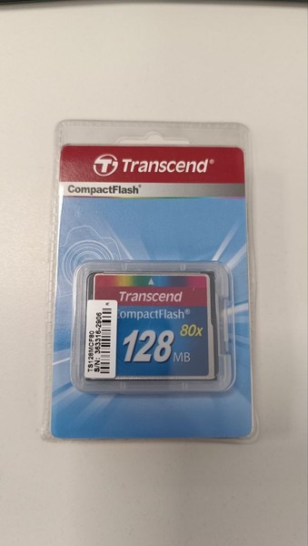Transcend CompactFlash 128MB 80x TS128MCF80 Tarjeta Memoria CF Nuevo Blister