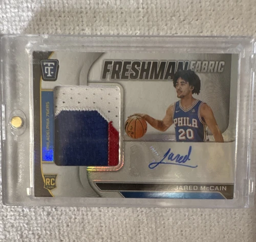 2024-25 Panini Totally Certified Freshman Fabric Jared McCain RC Patch Auto /25…