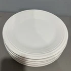 Lot of SIX Homer Laughlin FIESTA WHITE Dinner Plates 10 1/2 inch