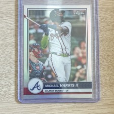 Topps 2024 Chrome Michael Harris II #56 Base Set Atlanta Braves Baseball Card