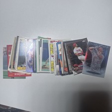 Lot of 55 Baseball Cards Including Bobby Thomson,  Mike Trout, Bryce Harper ETC.