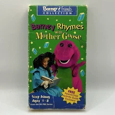 Barney & Friends Rhymes with Mother Goose VHS Video Tape PBS Kids Learning Songs