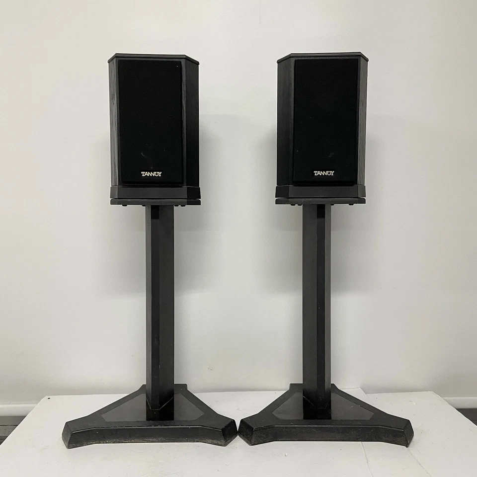 VINTAGE TANNOY 603 SPEAKER SET W/ ORIGINAL STANDS - WORKS WELL - READ — 第 2/4 张图片