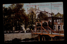 vecchia cartolina caffè ristorante Kaiser Park Leipzig Golis Rosental 1915