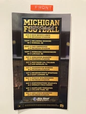 UNIVERSITY OF MICHIGAN 2025 MAGNETIC FOOTBALL SCHEDULE 4" X 7" NEW