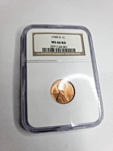 1940-D Lincoln Wheat Cent NGC MS 66 RD-GEM BU-Superior Strike!