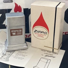 Zippo Barcroft Metropolitan Coffee Table Lighter Cabinet Style Used