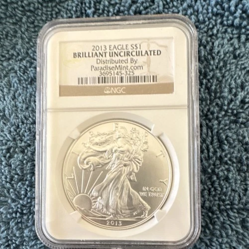 American Eagle 2013 1 oz Silver Coin .999 Fine NGC Brilliant Uncirculated