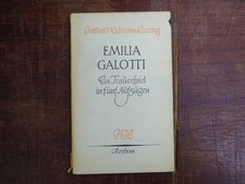 Lessing, Gotthold Ephraim - Emilia Galotti tragedy Reclam 1957