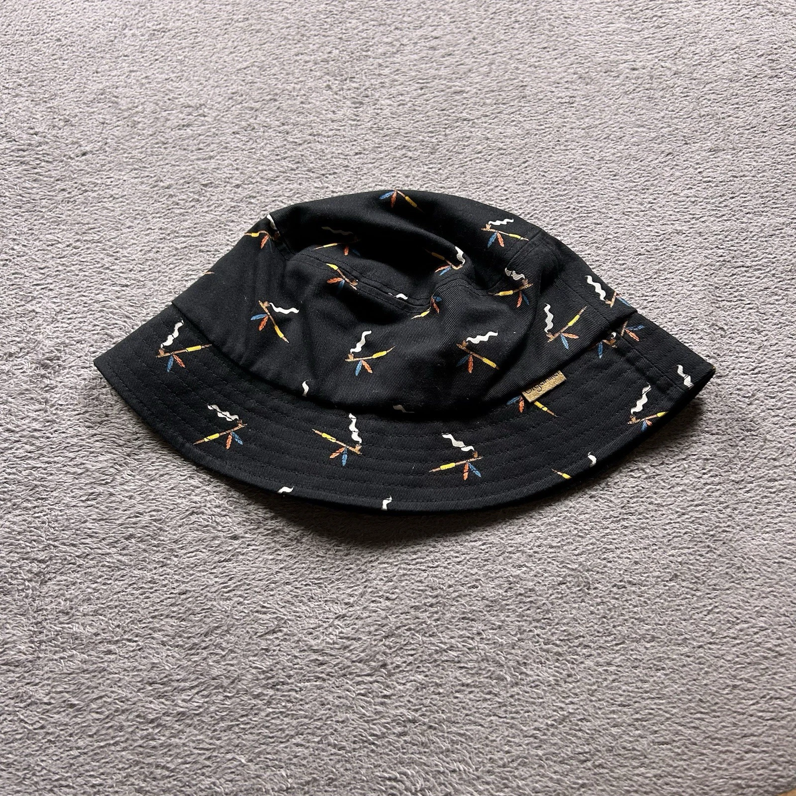 Organika Kayo Corp Bucket Hat Mens Unisex OS Black AOP Joint Weed 420 Skater
