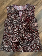 Nine West Paisley Sleeveless Top