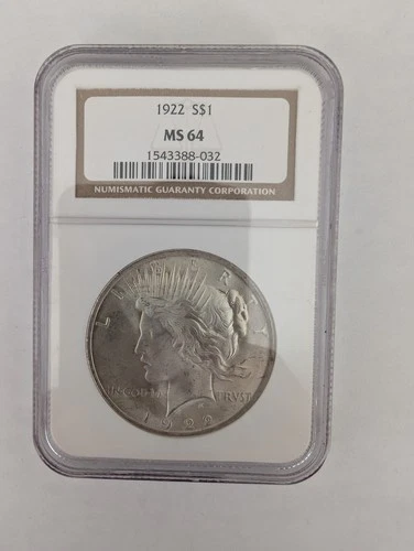 1922 Peace Silver Dollar NGC MS-64