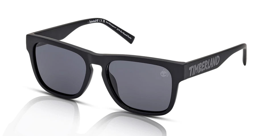 Lunettes Solaire Pour Garçon Timberland TB00011 02D Noir Mat/Gris Polarisées - Photo 1/1