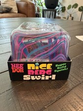 NeeDoh Nice Berg Swirl XL Giant Nee Doh Squishy Swirl Cube Pink Purple Blue