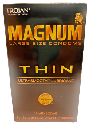 #ad #ad NEW Trojan Magnum THIN Condoms 12 Count – Large Size UltraSmooth Lubricated $9.99