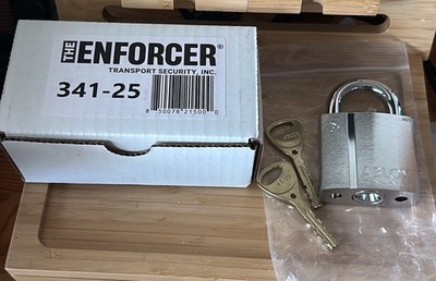 ENFORCER ABLOY 341-25 Padlock - Heavy-Duty Boron Steel High-Security Lock w/D...