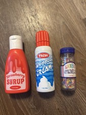 Melissa and Doug Sweet Toppings Ice Cream Syrup Whipped Cream Sprinkles NO CARD