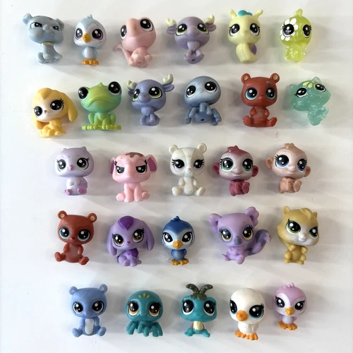 Lot of 27 Littlest Pet Shop LPS Teeniest Tiniest Teensies Mini Figures Hasbro