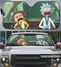 Rick and Morty Auto Sun Shade – Funny Windshield Sunshade for Cars & SUVs