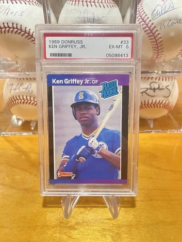 1989 DONRUSS - Ken Griffey Jr. - Rated Rookie #33 - PSA 6  - Mariners
