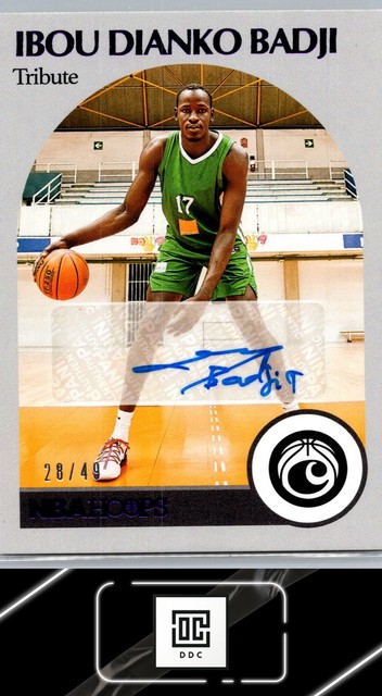 2021 Panini Chronicles #HR-IDB Ibou Dianko Badji Hoops Retro Auto Purple #/49