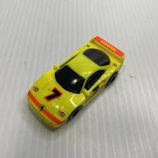 Tyco Magnum X-3 Ferrari F40 #7 Neon Yellow HO Slot Car Item 