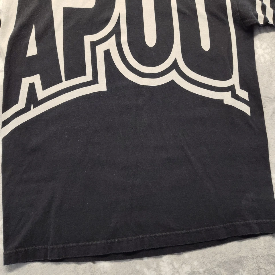 Vintage Y2K Tapout MMA Cyber Goth Grunge Black T-Shirt Large Big Logo - Image 3 of 4