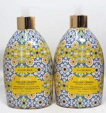 Alchimia Italian Lemon Natural Hand Soap Wash Made in Italy Lot of 2 Brand New