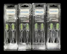 🪥 Philips One by Sonicare Replacement Brush Heads (Lot of 4 Packs, 8 Total) 🖤
